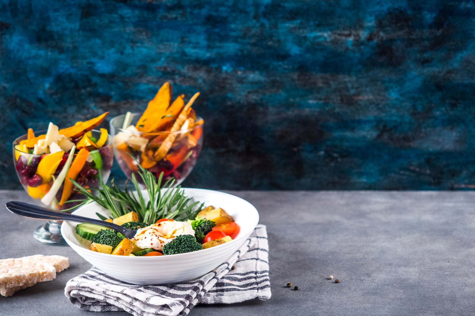 Espacio reservado para una fotografía de una mesa preparada con alimentos frescos